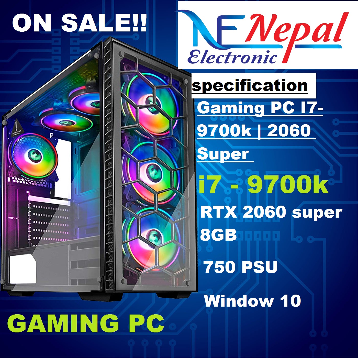 Assemble Gaming PC intel i3 9th Gen| Rx 580 8G
